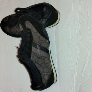 Coach signature black and grey shoes